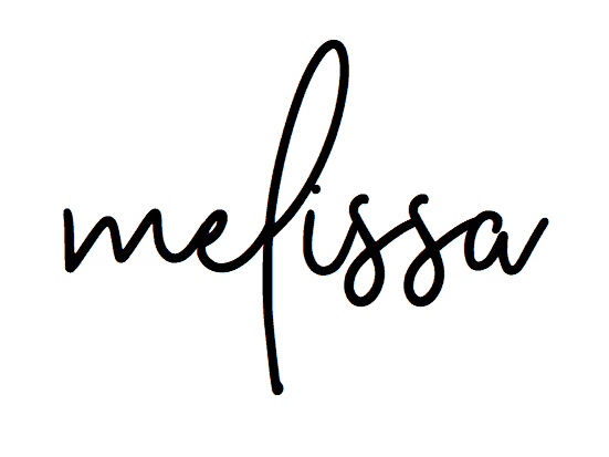 the name Melissa written in cursive